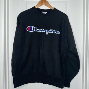 Black Champion Reverse Weave Crewneck